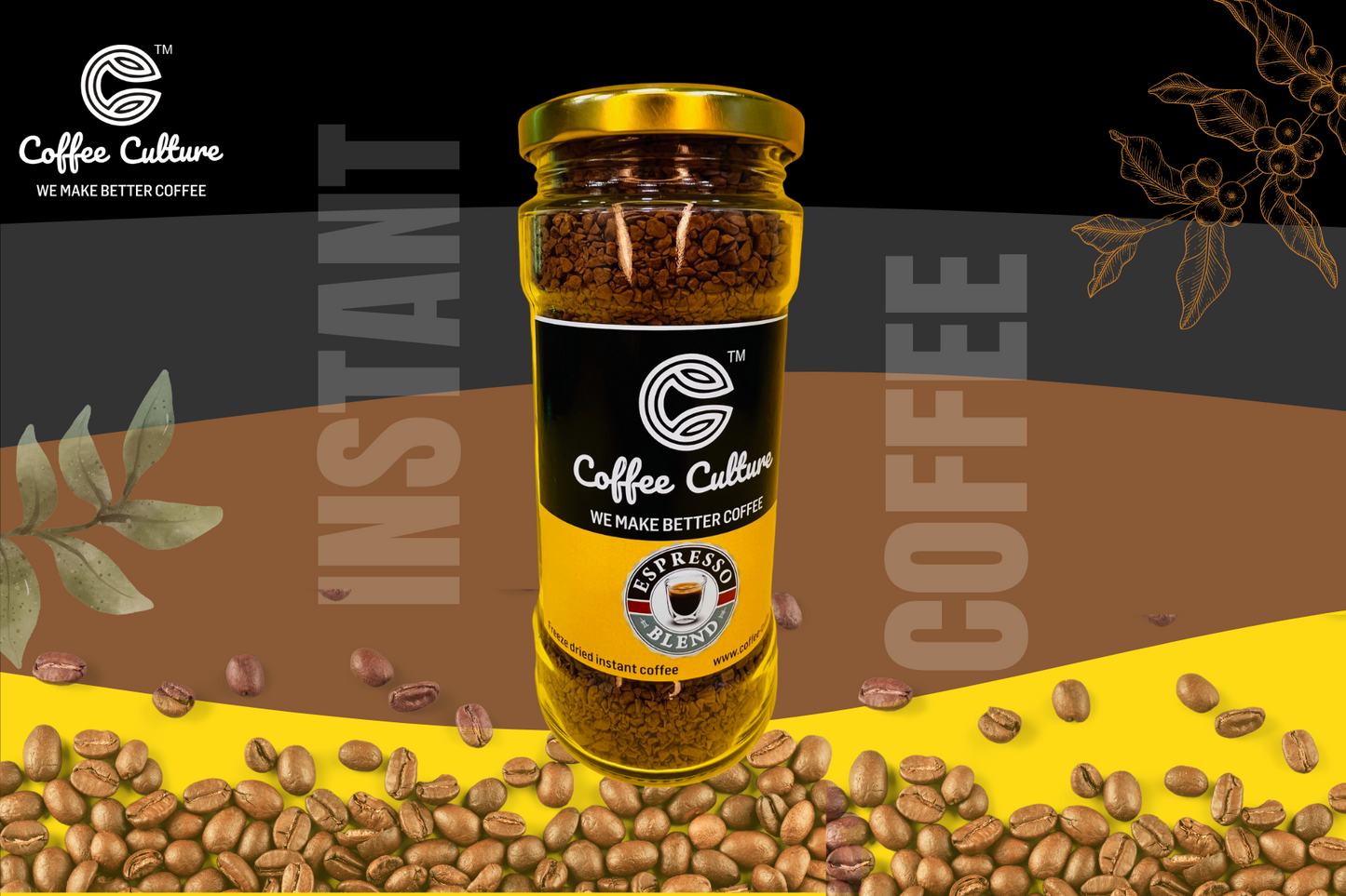 Coffee Culture Espresso Blend Instant Coffee 100gms