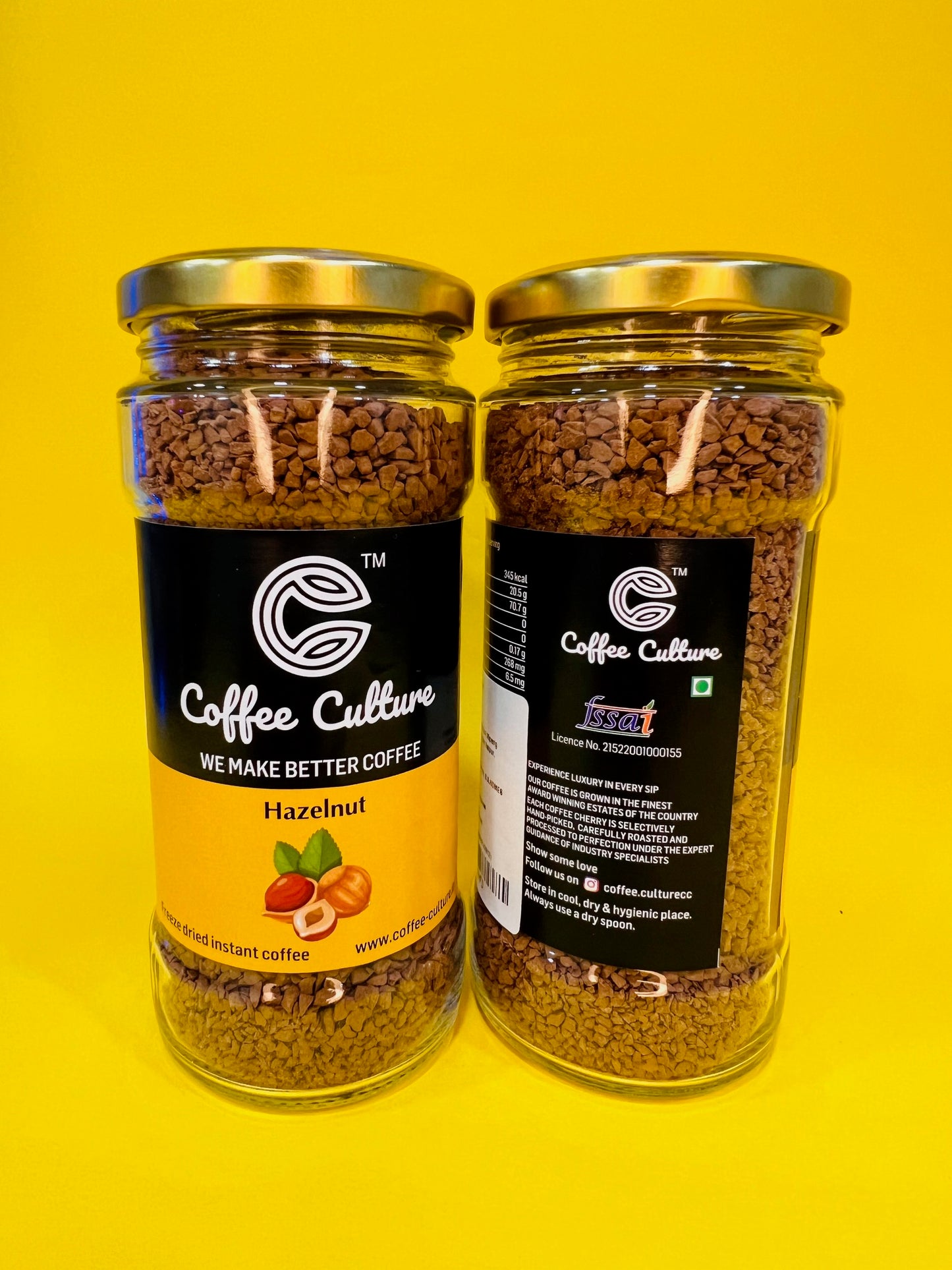 Hazelnut Freeze Dried + Espresso Blend Instant Coffee 100gms