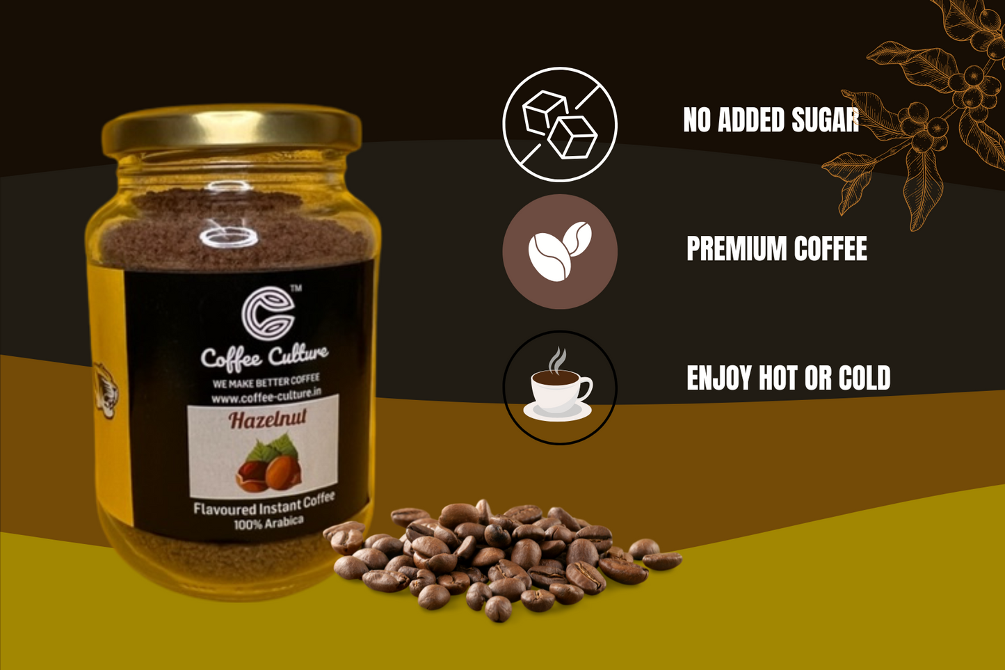 Flavoured Instant Coffee-Hazelnut 100gms BUY 1 GET 1 FREE