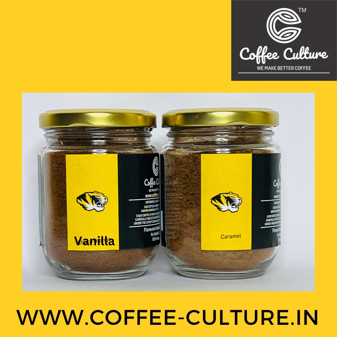 Pack of 2 - flavoured coffee- Vanilla and Caramel 50gms