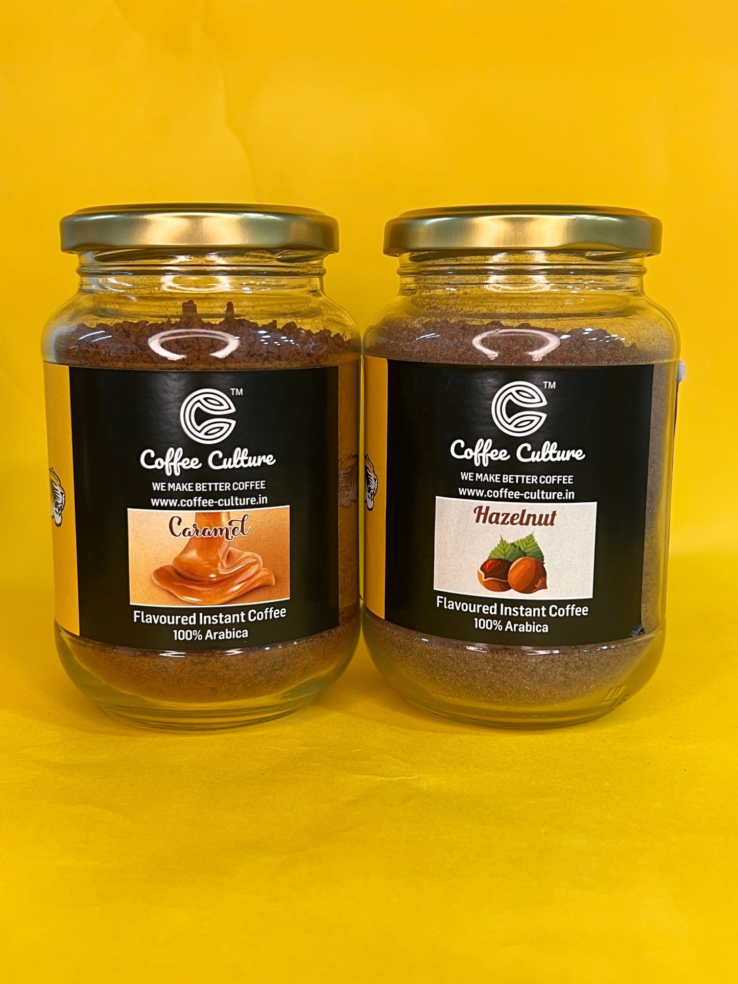 Flavoured Instant Coffee Caramel+Hazelnut 100gms Combo