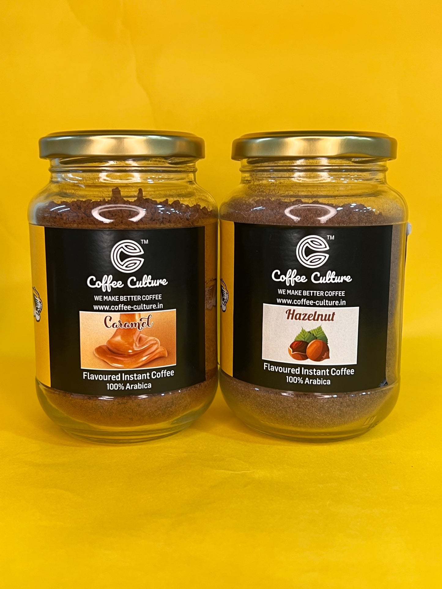 Flavoured Instant Coffee Caramel+Hazelnut 100gms Combo