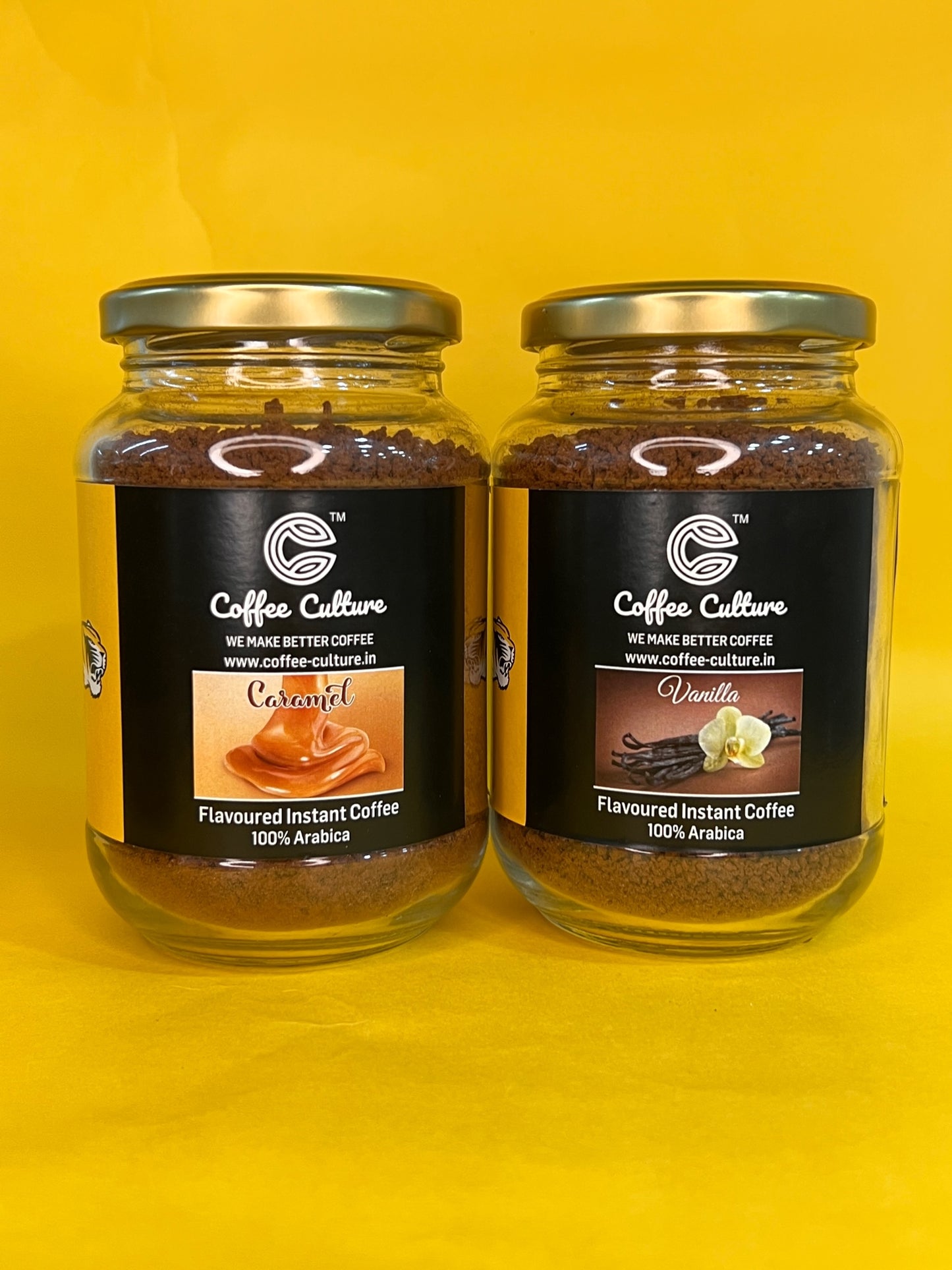 Flavoured Instant Coffee Caramel+Vanilla 100gms Combo