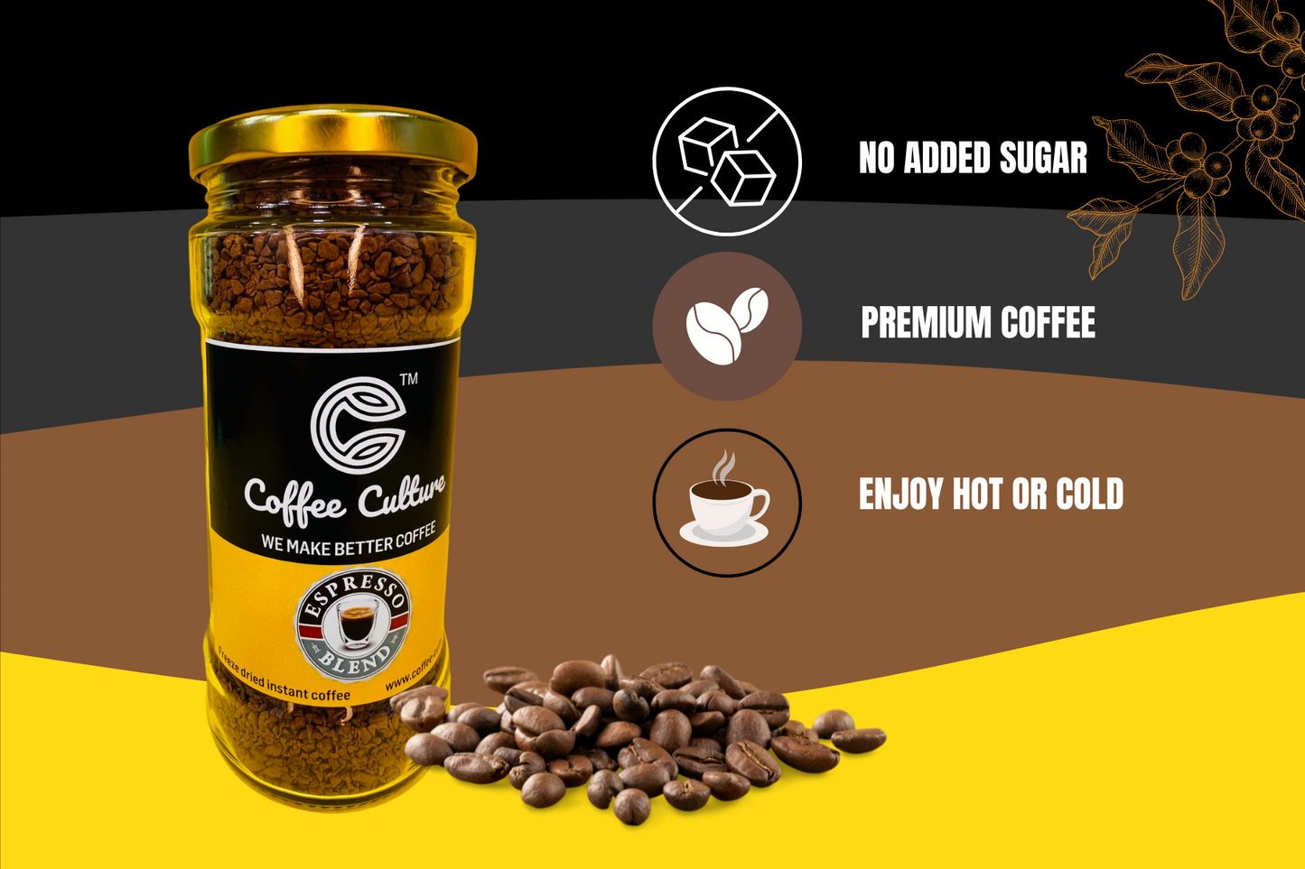 Coffee Culture Espresso Blend Instant Coffee 100gms